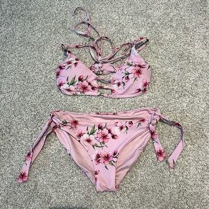 Teen/Girls Pink Floral Bikini